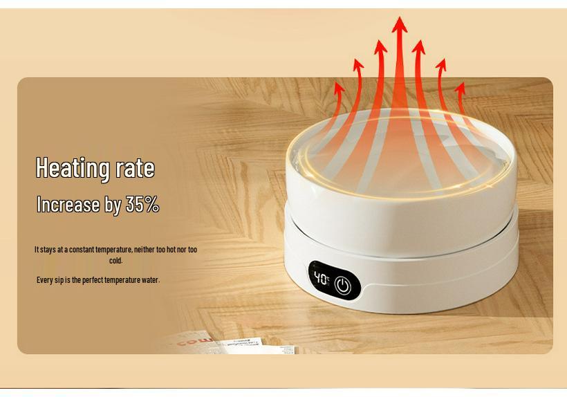 Cat & Dog Heated Water Dispenser: Ceramic Winter Fountain Bowl with Stable Temperature Mat for Pets