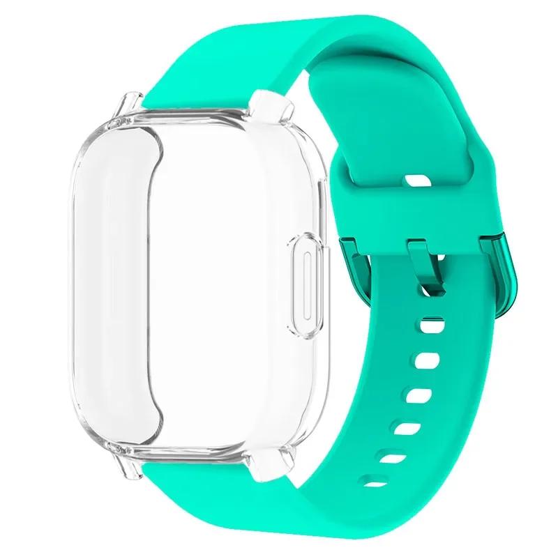 22mm Silicone Strap With Case For Xiaomi Redmi Watch 5 Active Lite Smart Watch Wrist Band TPU Case For Redmi Watch 5 Active Lite