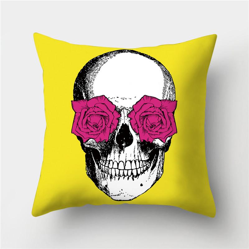 45x45 Polyester Kissenbezug Gelb Geometrisch Dekorativer Kissenbezug Wurfkissen Sofa Heimdeko