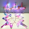 Fascia Luminosa a Forma di Testa di Unicorno LED Halloween Fascia Luminosa Colorata a Forma di Testa di Unicorno Accessori per Feste