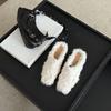 European and American Style Fashion Square Head Deep Mouth Bag Head Slippers Cat Heel 2025 Autumn Simple Women's Shoes Flat Bottom Fluffy Slippers