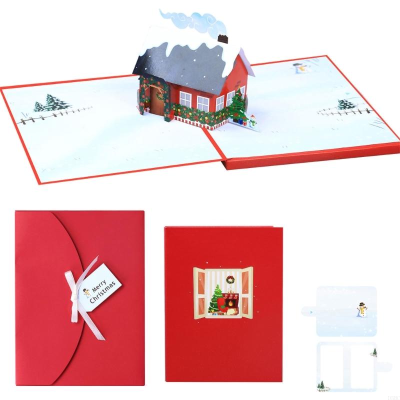 Glowing Christmas Card with LED Light Handmade Christmas Greeting Card for Kid