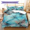 Green Marble Pattern Bedding Quilt Set Quilt Cover Pillowcase Home Decoration Gift (1 * Duvet Cover + 2 * Pillowcase, Without Core)