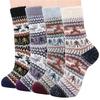 Women Vintage Faux Wool Thick Knitted Socks Winter Warmth Thermal Crew Socks for Everyday Use Cold Season Christmas Gift