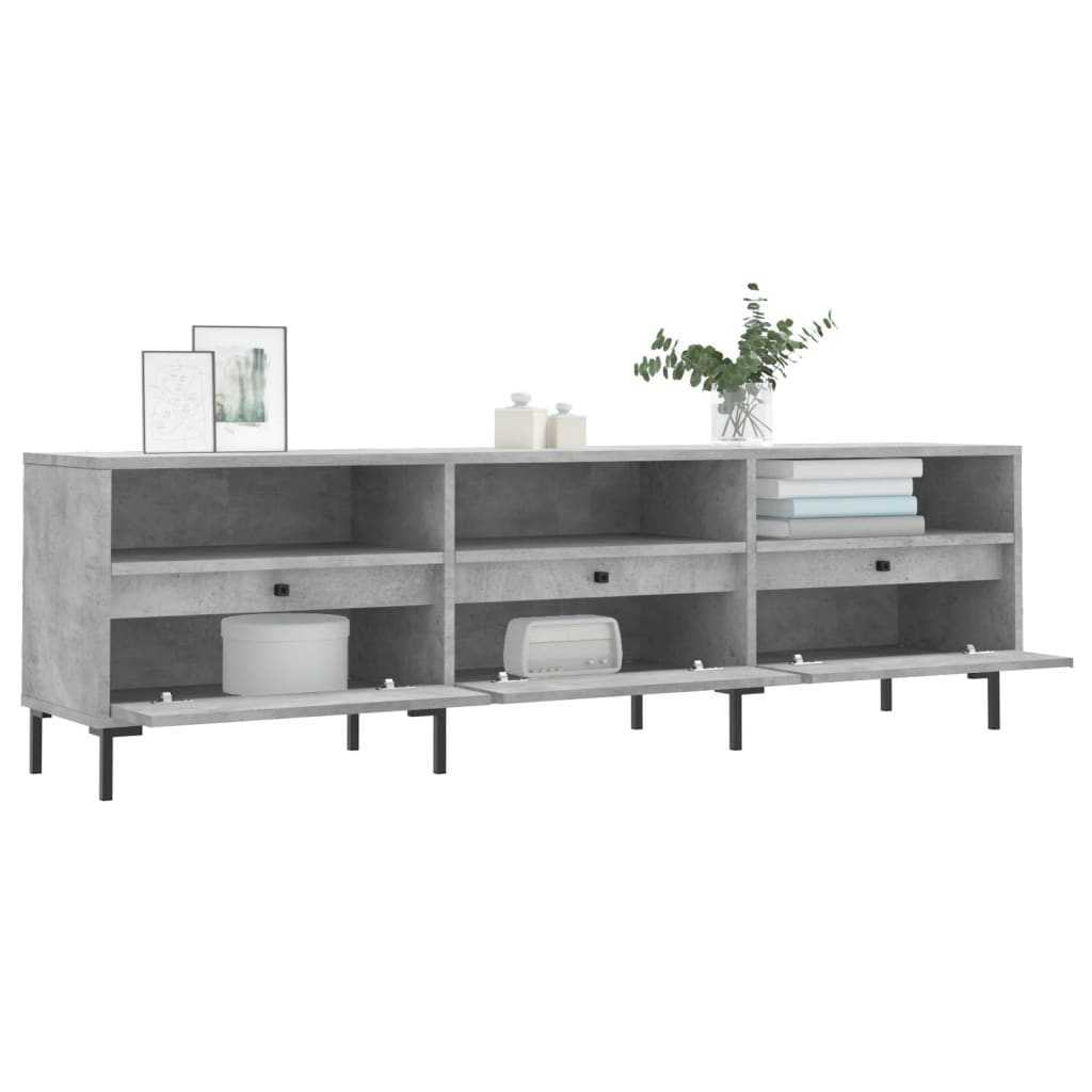 TV Stand Concrete Grey 150 x 30 x 44.5 cm Engineered Wood