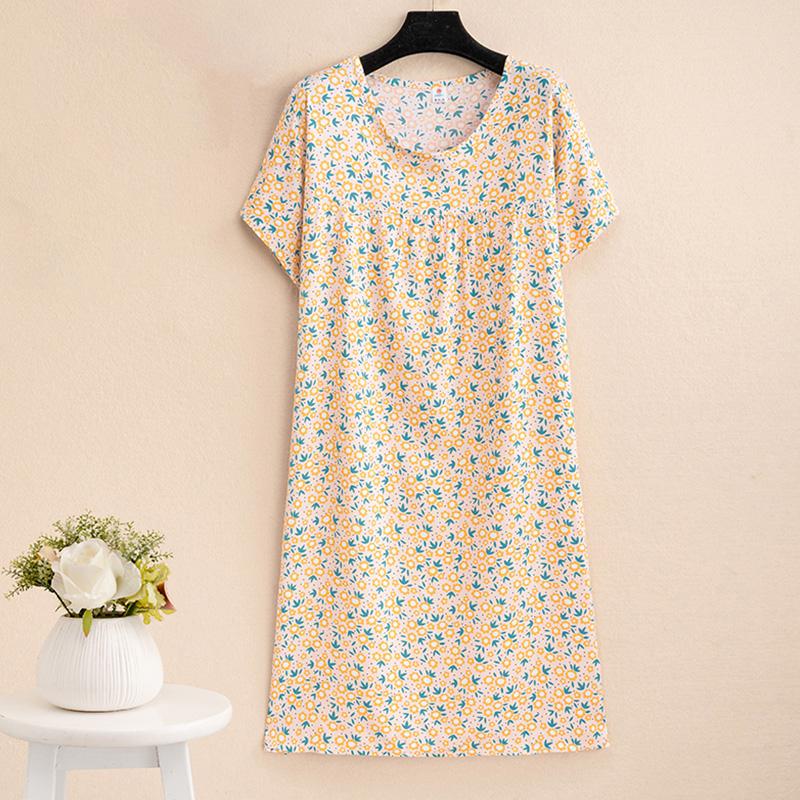 Summer Long Dresses Women Elegant Short Sleeve Oversize Loose Dress