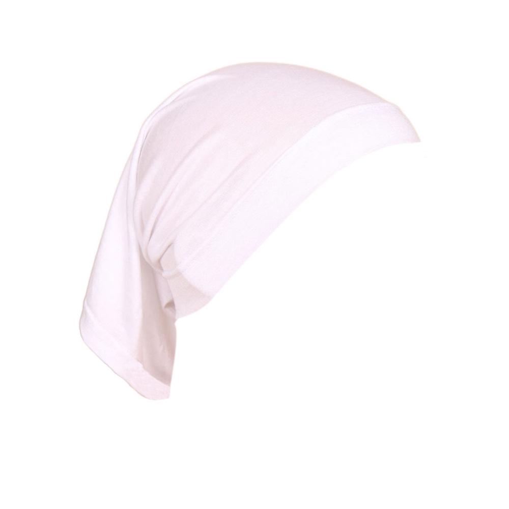 Mercerized Cotton Base Cap with High Elastic Solid Color Indian Long Scarf and Tube Cap MSL09