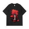 275 GSM Washed T-shirts 100% Cotton Naruto V12 Itachi Print Unisex Heavy Cotton T Shirt