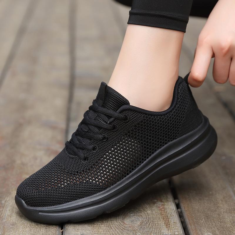 Large size sneakers men s summer breathable mesh shoes student girls pure white running shoes 35