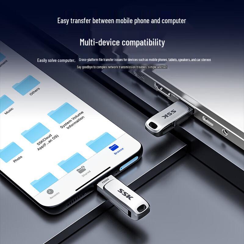 SSK Dual-Interface USB 3.2 Type-C Flash Drive
