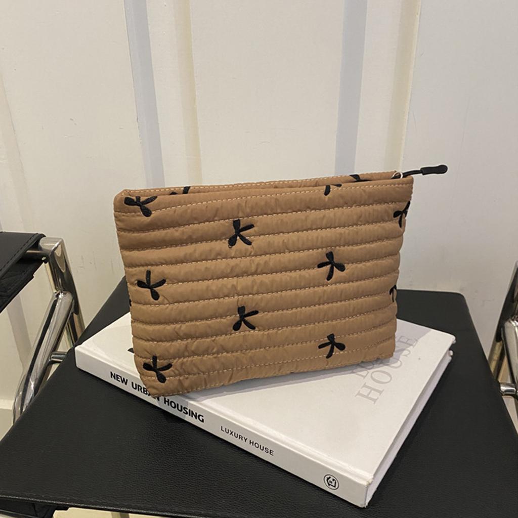 Modische Kosmetikaufbewahrungstasche Feminine Schleifendesigns Kosmetikorganizer Aufbewahrungstasche für alltägliche Essentials