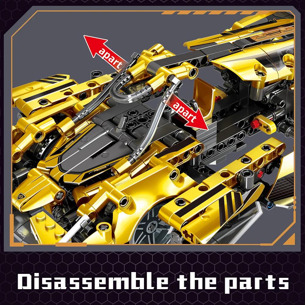 Transforming Robot Building Block Kit, 2 in 1 Robot Super Car Building Set, Direct Deformation, Rebound Device,Gifts for Boys