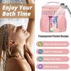 Portable Toiletry Bag for Women Pink Travel Shower Caddy with Cosmetic Pouch Lightweight Makeup Organizer for College Dorm Gym Camping Trip