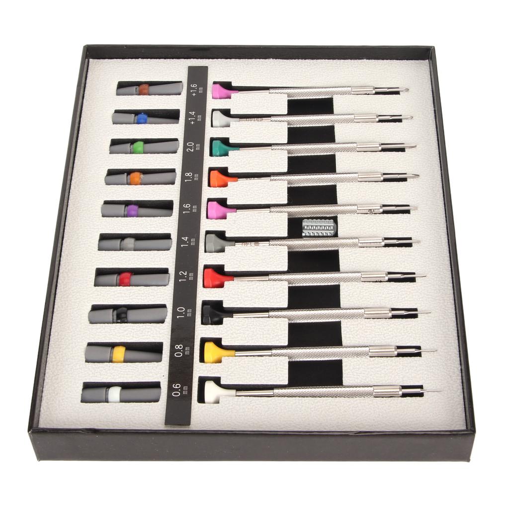 10Pcs Watch Screwdriver Set 8 Sizes Slot and 2 Sizes Cross Stainless Steel Watch Screwdriver Tools