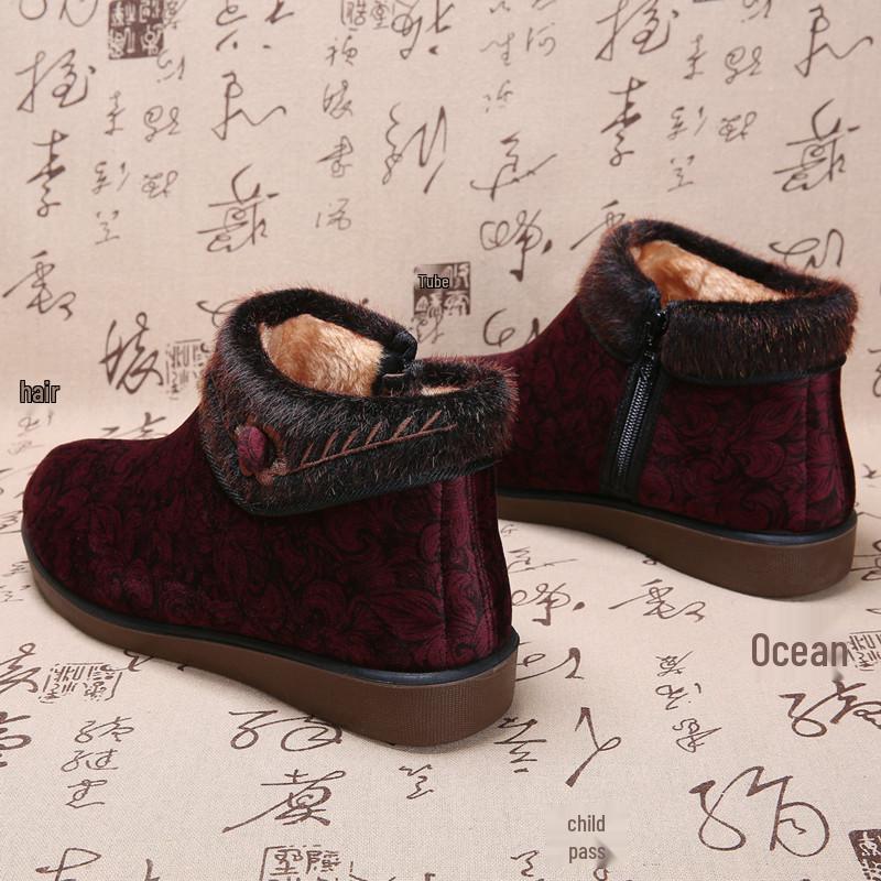 Women's Winter Non-Slip Velvet-Lined Grandma Shoes