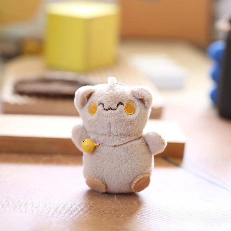 

Милая и симпатичная подвеска в виде счастливого кота, плюшевая игрушка, кукла-колокольчик, сумка для кошек, подвесной брелок для куклы 12cm