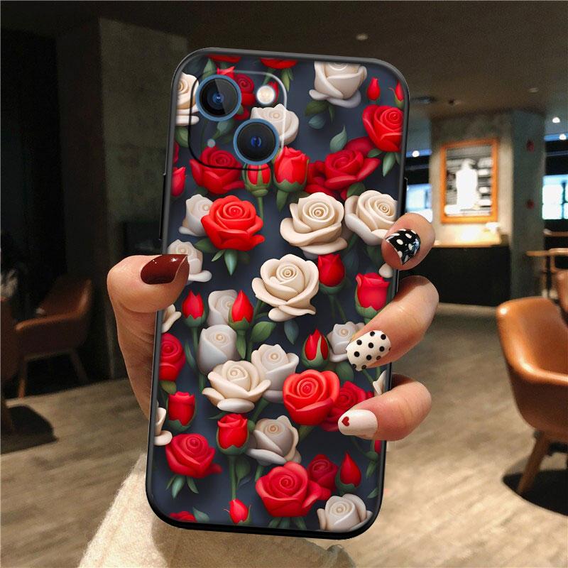 IK13 Beautiful Roses Flower Case for Samsung M06 M15 M16 M35 M55 M56 A36 A42 A50 A50S A51 A52 A32 A33 A05 A05S A06 A16 A20