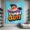 Stumble Guys Chaos Wall Hanging Printed Fabric Blanket Decorative Tapestries for Bedroom Living Room Home Decor