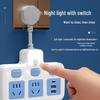Multi-Hole Wireless Power Strip with Extension Cord