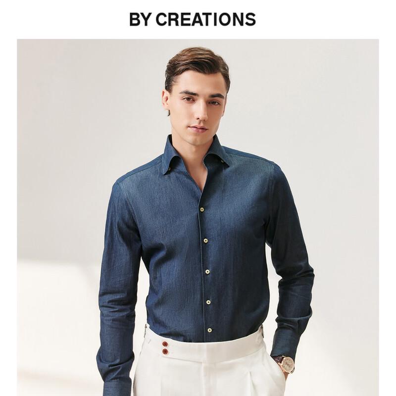 By Creations Men s Pure Cotton Denim Blue Shirt Jacket 38