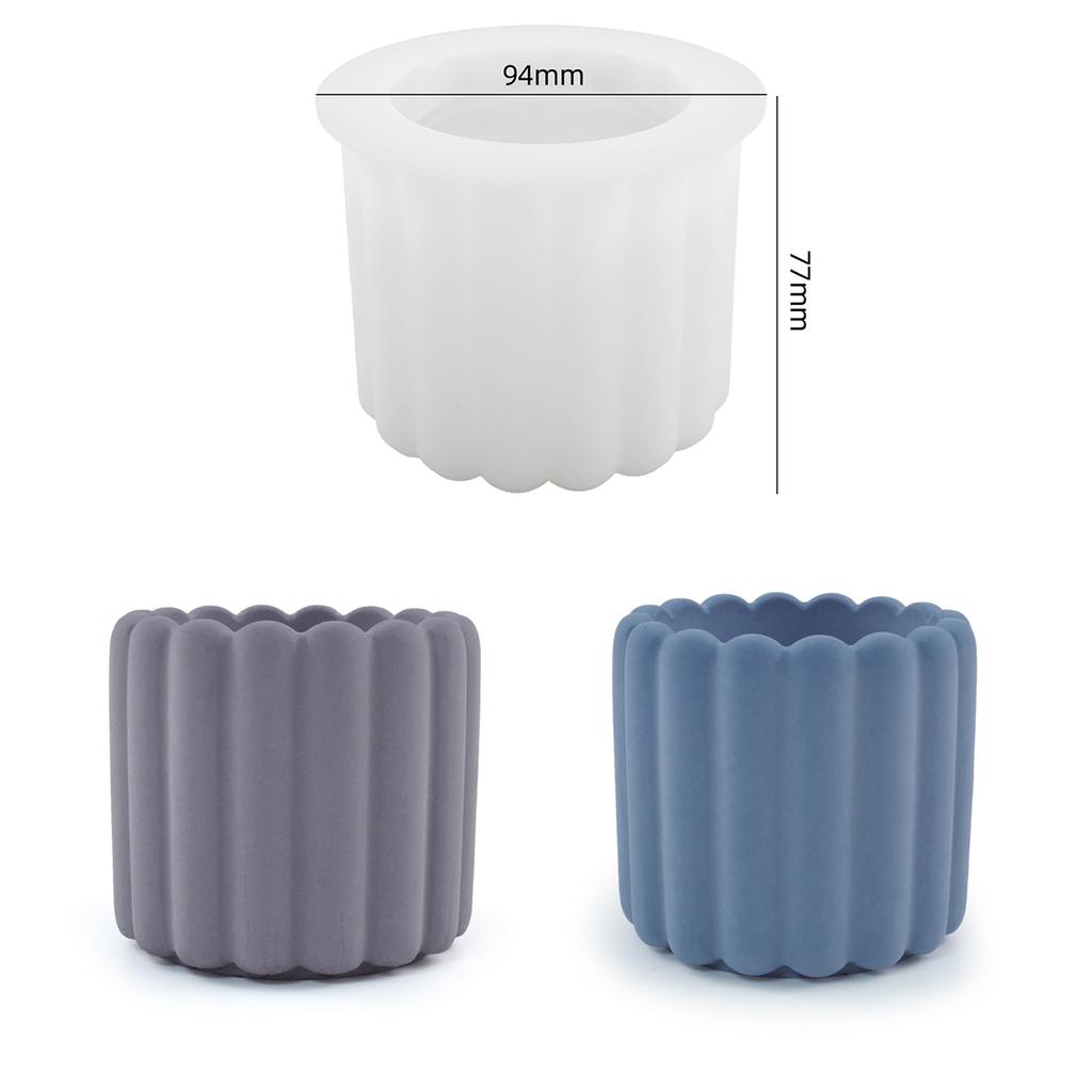 Runde Kerzenglas Silikonform DIY mit Deckel Schmuckaufbewahrungsbox Basteln Gips Epoxidharz Vase Gussformen Heimdeko