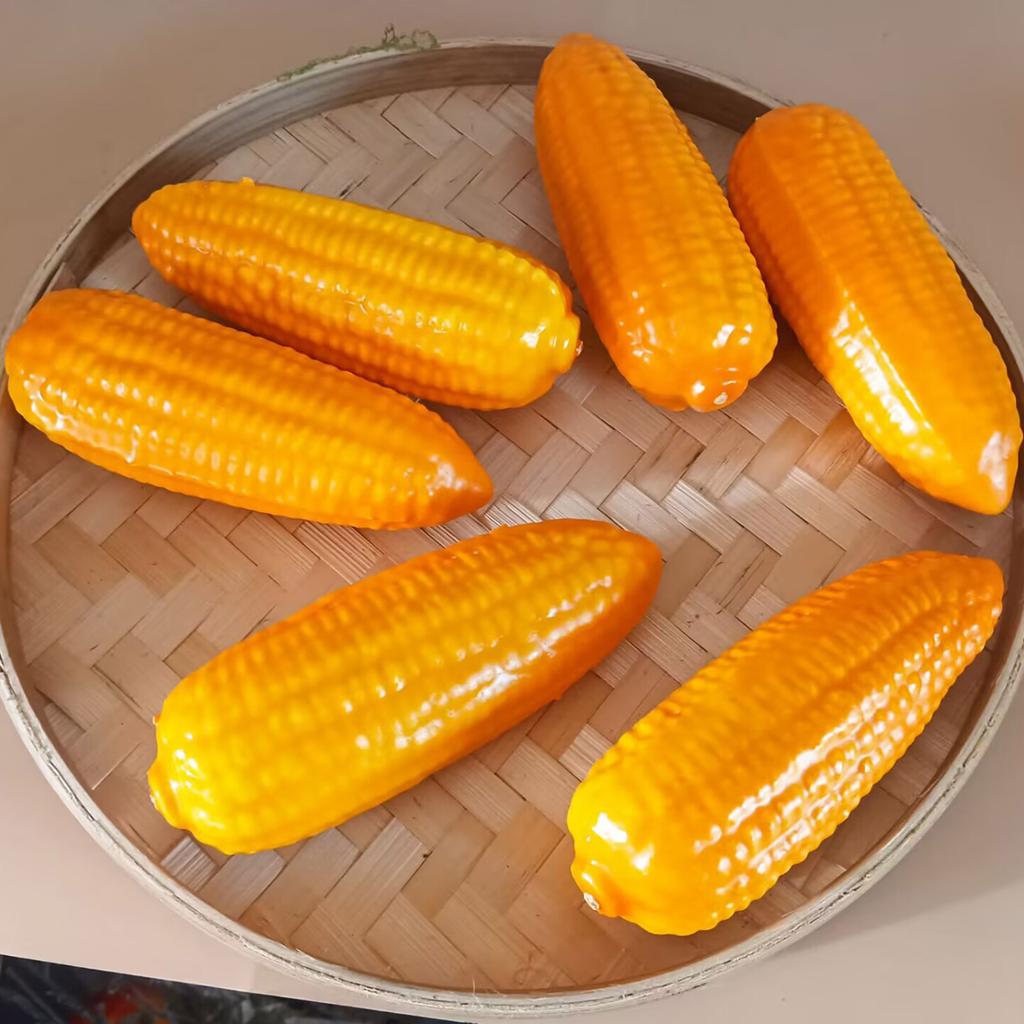 2 Stück realistische künstliche Maiskolben, künstliche Maiskolben, Gemüsedekoration für Zuhause, Partys und Fotografie