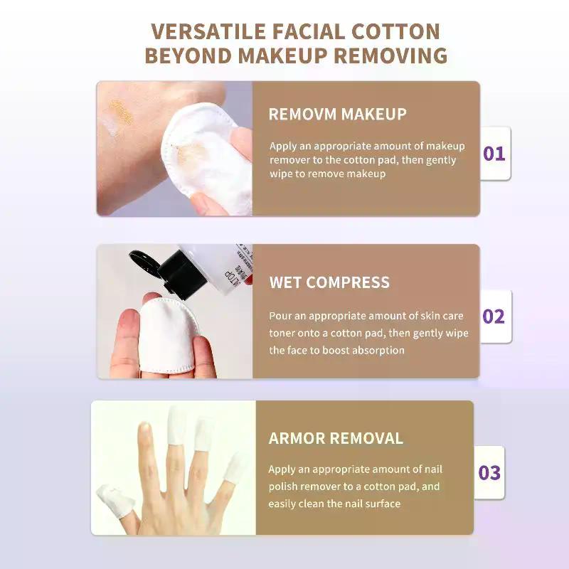 Einweg Make-up Wattepads 100/120 Stück Weich Rund Dreilagig Gesichtsreinigungstücher Make-up Entferner Kosmetik Reinigung