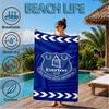 Fc Crest Design Printed Microfiber Beach Towel, Soft And Absorbent, Quick-Dry, Ideal for Summer Travel, Beach Essential, Swimming Pool