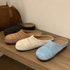 New Woven Bag Head Half Slippers Women's Versatile Casual Flat Women's Shoes
