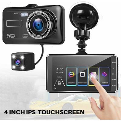 Front and Rear Dual Cameras 1080P Full High Definition Driving Recorder, Car Camera, Dashboard Camera, Car Driving Recorder 170 Degrees Wide Angle