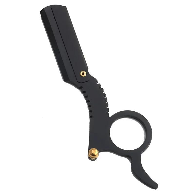 

1 шт. Мужская бритва для бритья Профессиональная парикмахерская кромка Безопасная бритва из нержавеющей стали Острые бритвы для бритья Парикмахерский нож Инструменты для бритья бороды