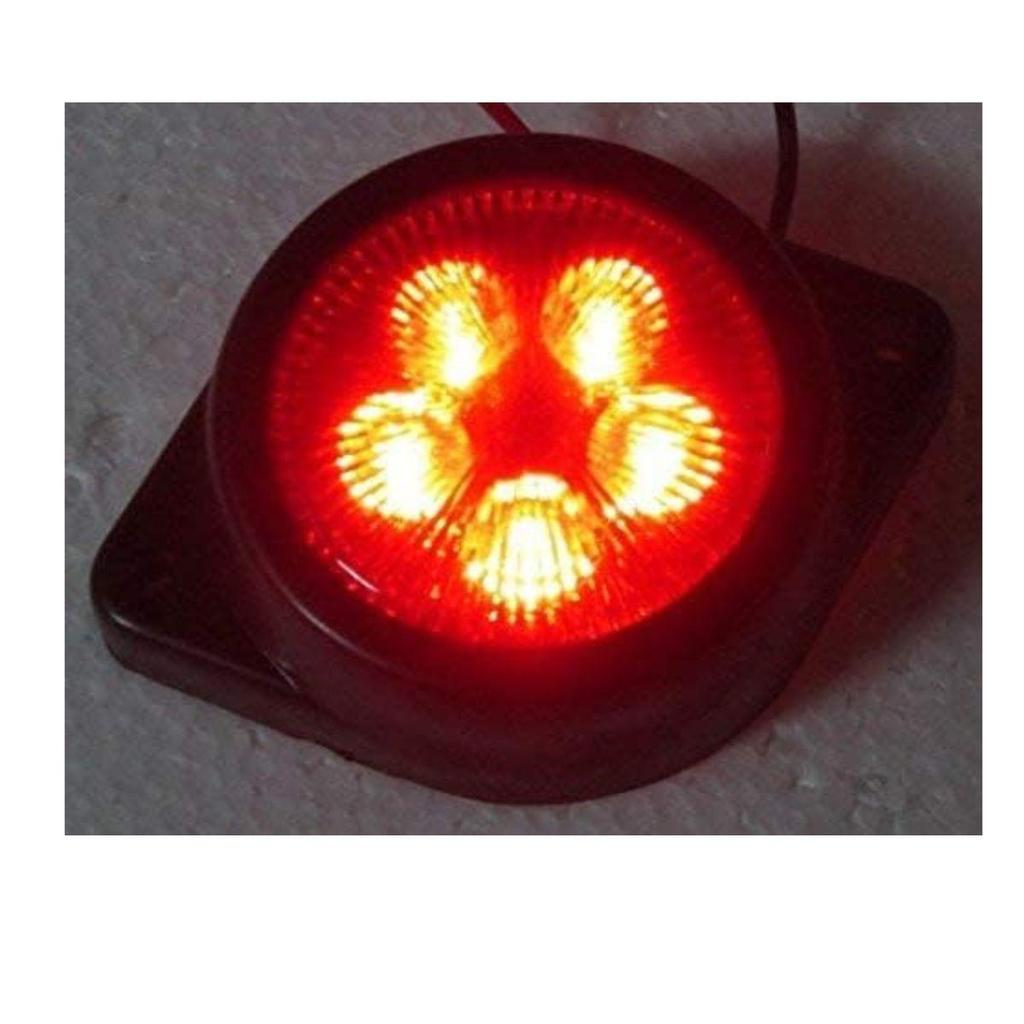 4-Pack LED Outline Side Marker Lights, 24V Red Clearance Lamps for Universal Application Ideal for Boat Trailers, Trucks, RVs & Marine Use