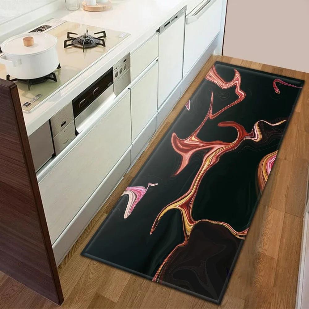 Colorful Ink Texture Pattern Home Kitchen Floor Mat Door Front Decoration Floor Mat