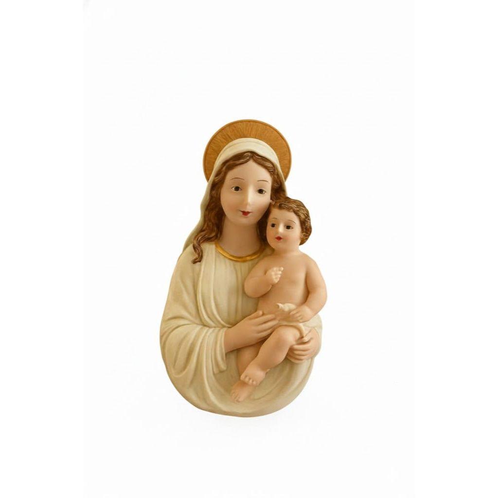 Religious Sculpture of The Madonna and Child | Christian Figurines Statue | Christmas Decorations Items for Home Office |