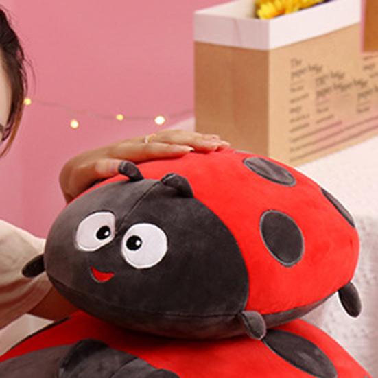 Ladybug Cushion Skin-friendly Breathable Fine Workmanship Decor Stuffed Ladybird Bee Pillow for Home