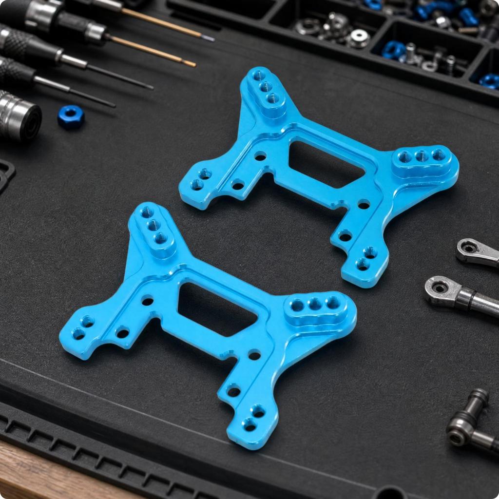 2 Pieces RC Car Shock Mount with Open-Frame Design Alloy Shock-Mounting Bracket