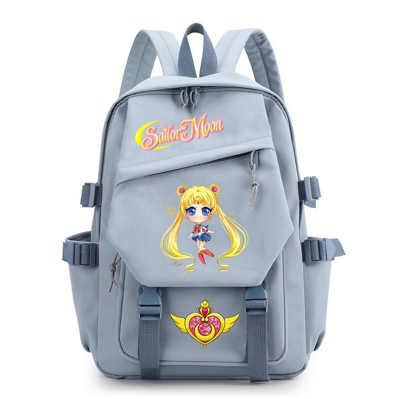 Zaino Stampa Anime Sailor Moon per Ragazzi Studenti Viaggio Leggero in Nylon Borsa Scolastica con Spallacci Imbottiti