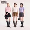 Teenie Weenie Women's Sheep Wool Short-Sleeve Knit Sweater