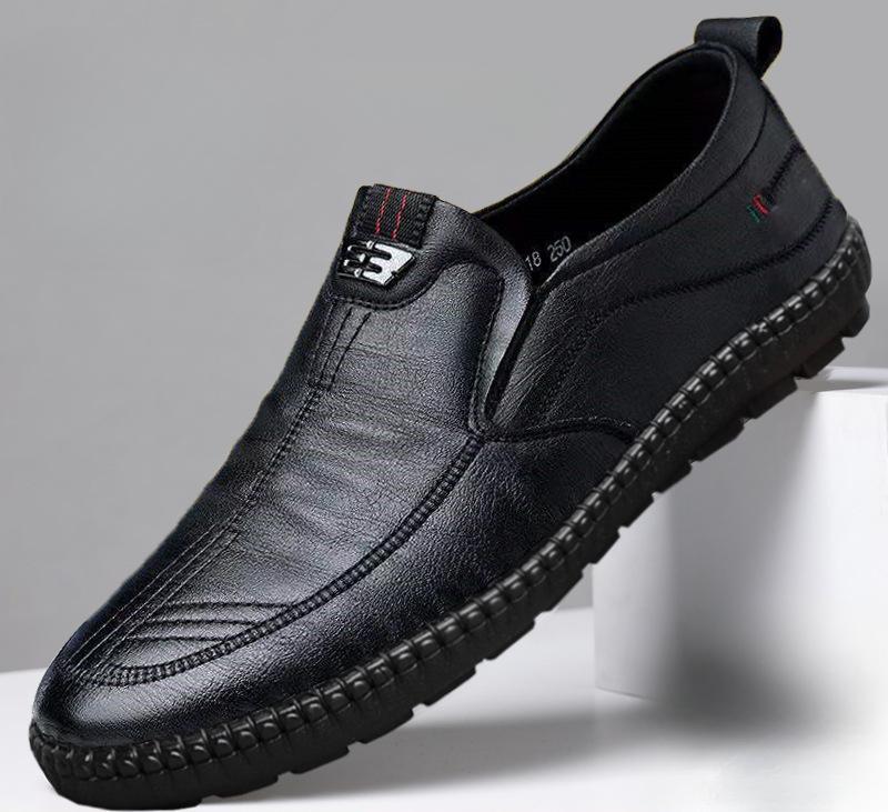 Spring Autumn New Men'S Leather Shoes Business Soft Soled Casual Footwear Fashion Versatile Flat Comfortable Light Male Shoes