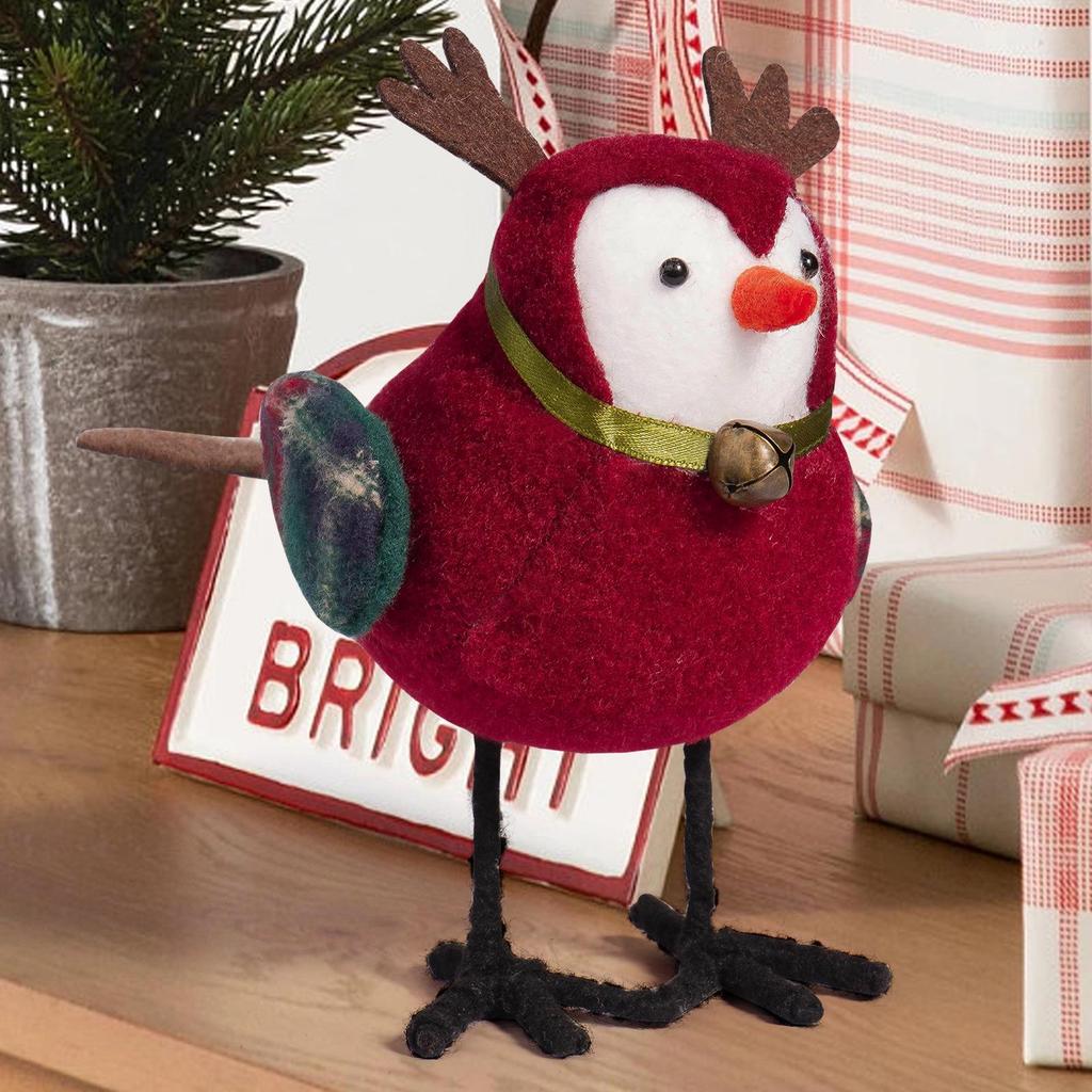 Santa Claus Bird Christmas Ornament - Cute Standing Festival Decoration