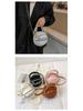Brown Basketball Round Crossbody Chain Handbag for Women - Autumn/Winter Fashion