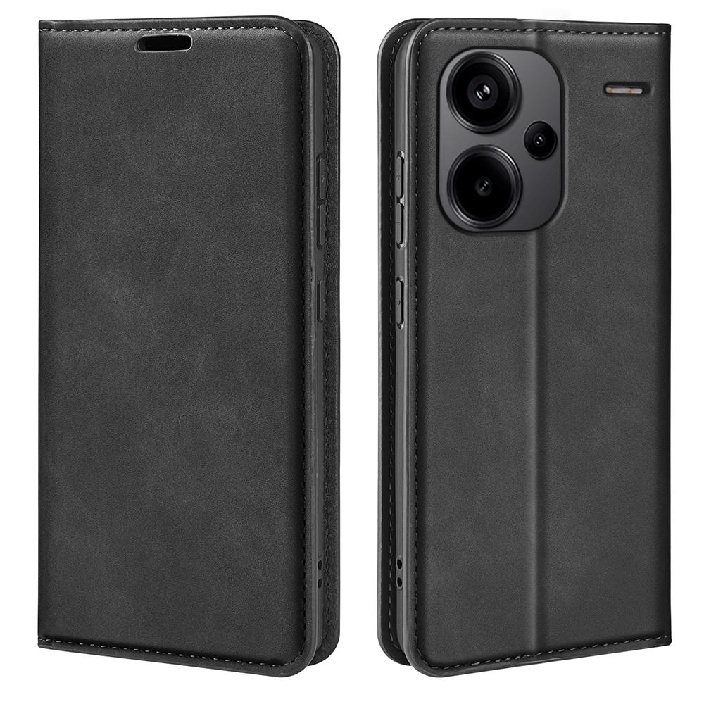 For Xiaomi Redmi Note 13 Pro+ 5G Case PU Leather Skin-touch Phone Wallet Cover