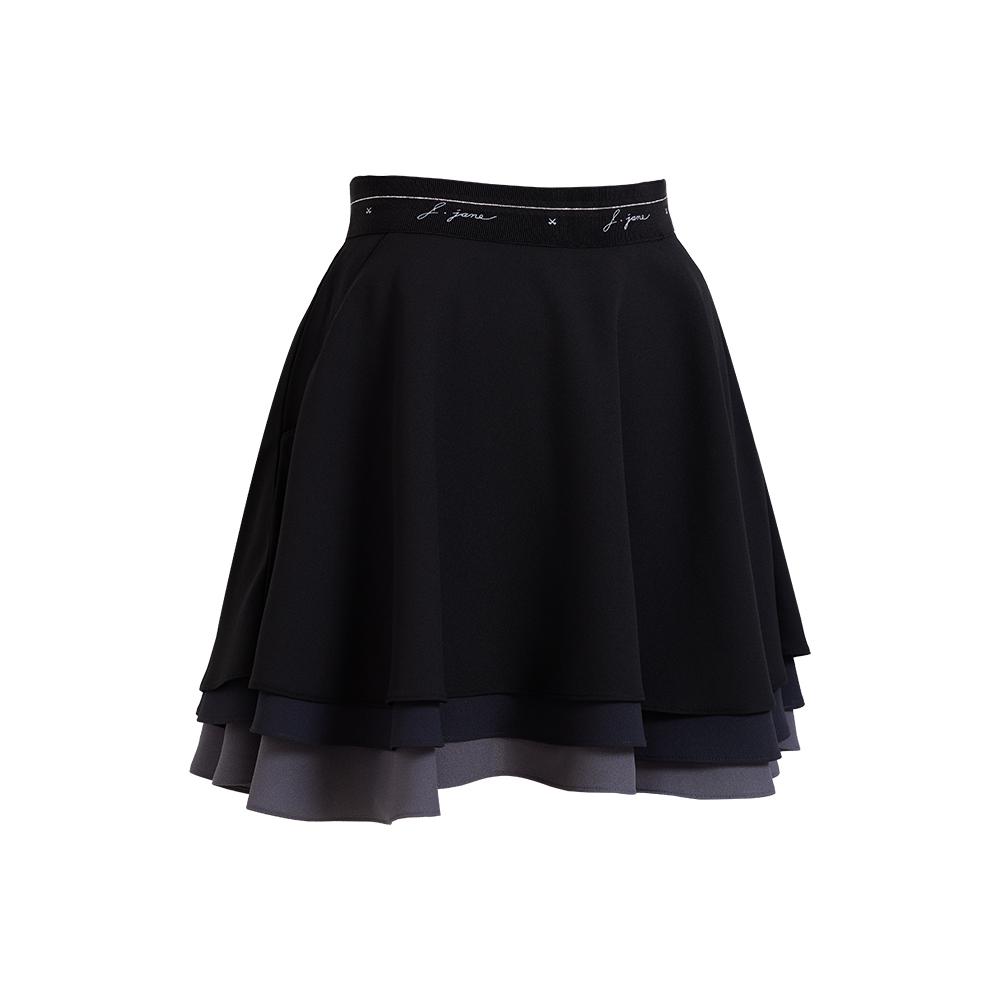 J Jane Tiered Flare Skirt (Black)