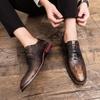 Large size leather shoes fashion trend men's shoes British style retro casual small leather shoes business dress