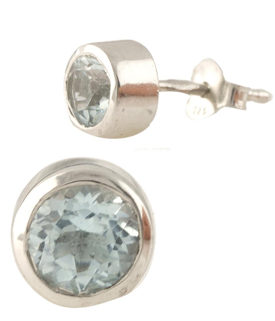 Silver Earrings with Natural Topaz 1.133ct (1507308)