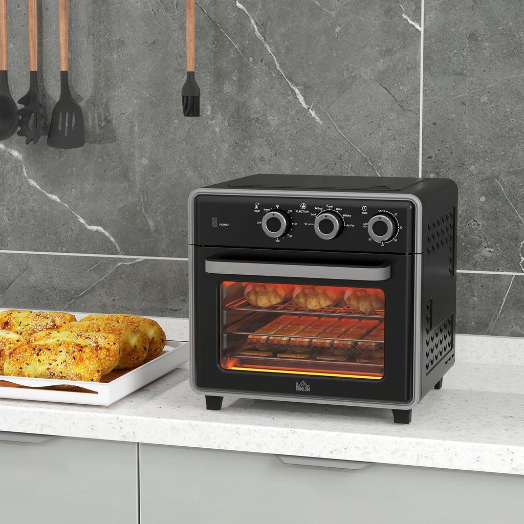 20L 90 230 celsius Mini Convection Oven With Air Fry Function Black