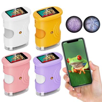 HD Pocket Microscope 2 Inch IPS Screen Mini Microscope Kids Microscope  Science Experiment