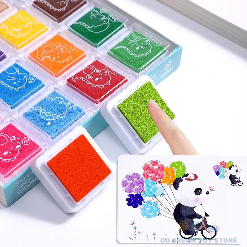 30pcs Children finger painting set early education DIY toys fun kindergarten gifts pigment Creative colorful printing pad toy