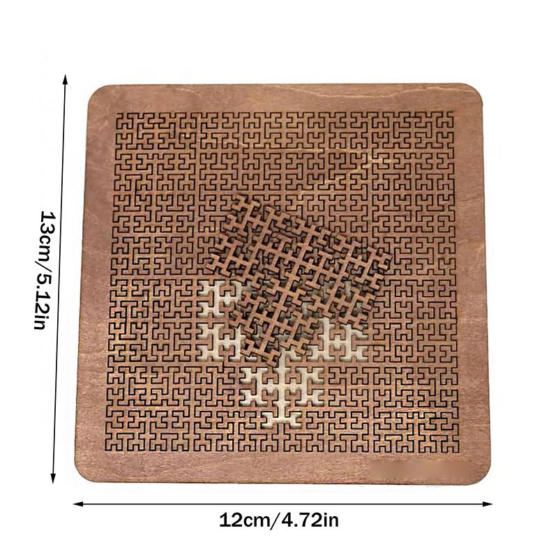 Fractal Tray Puzzles,Mind Bending Wooden Jigsaw Puzzle,Unique Irregular Creative Labyrinth Impossible Difficult