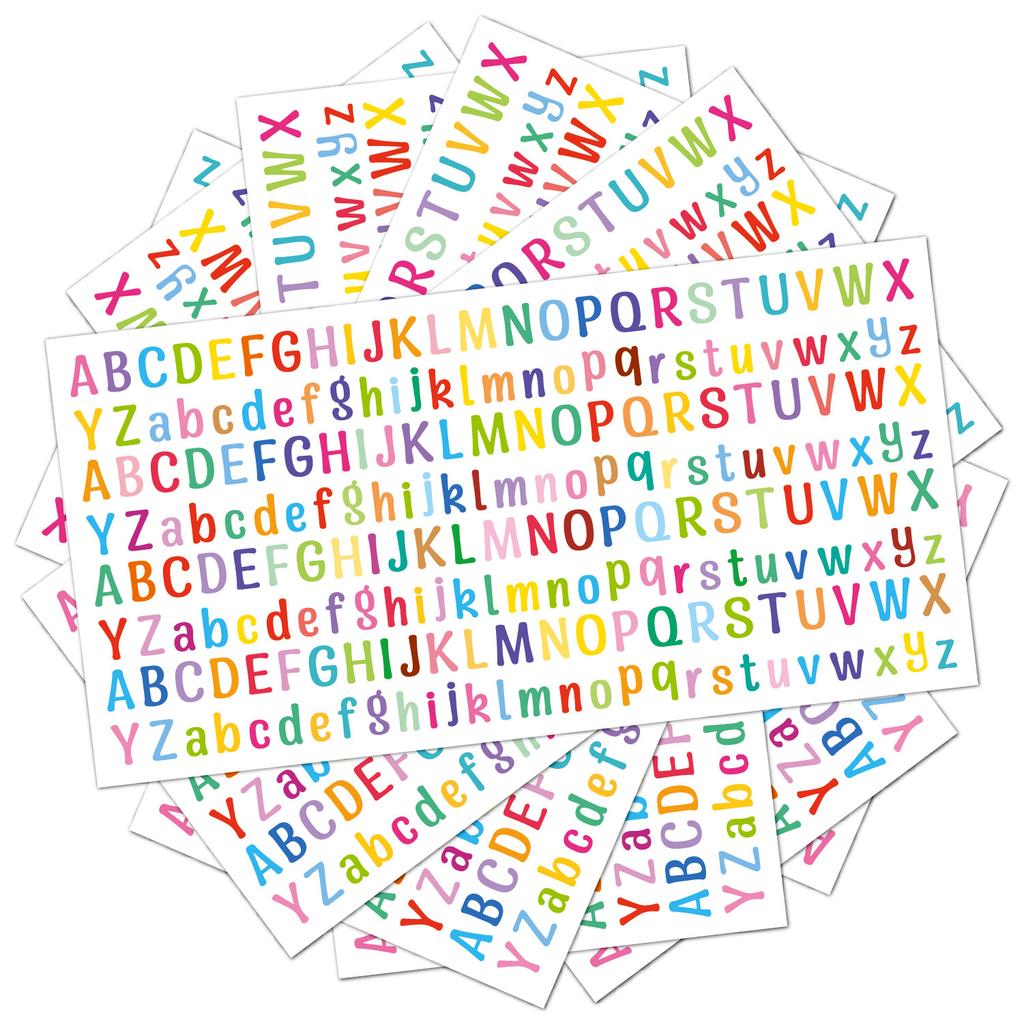 Mini Colored Letter Sticker Hand Account Small Material Small Objects Decoration DIY GUKA Waterproof Letter Sticker
